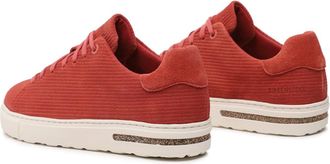 Birkenstock Womens Bend Low Vl Sneaker Red Suede Rubber