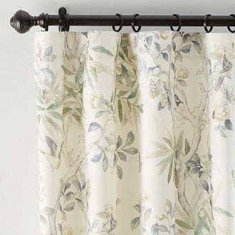 Ballard Designs Momoko Floral Drapery Panel - 50W x 108L - Ballard Designs