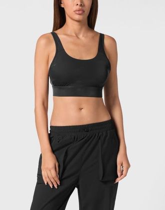 Plein Sport Sport Bra Scratch Women in Black at Nordstrom, Size Xx-Large