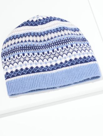Talbots Chic Fair Isle Hat - Infinity Blue - 001 Talbots