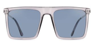 LMNT Sunglasses Square Full Rim Plastic Mens Prescription Sunglasses Grey Size 54 - LMNT