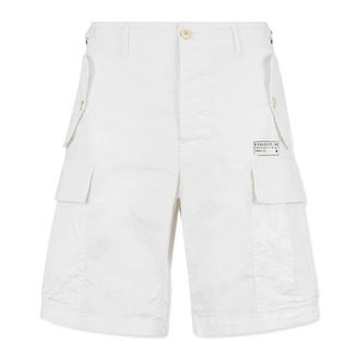Dsquared2 Casual Shorts, male, White, Size: XL Cotton Cargo Shorts