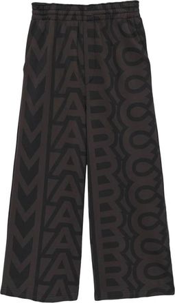 Marc Jacobs Zwarte Monogram Oversize Joggingbroek - Dames - Wijde Broeken - Zwart - XS - Katoen - Broeken