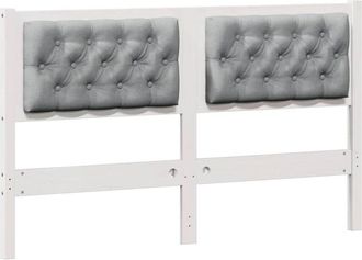 vidaXL Headboard Other White and light grey 140 cm Solid pine wood vidaXL