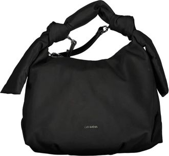 Calvin Klein Knotted Top Handle Bag - Dames - Handtassen - Zwart - ONE Size - Polyester - Tassen