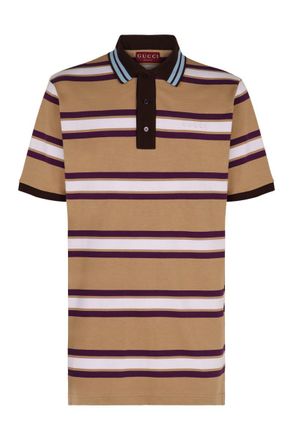 Gucci Striped Cotton Polo Shirt