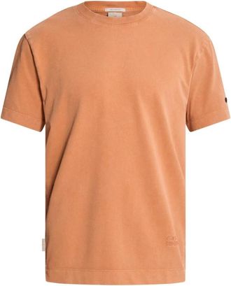 Cast Iron Short Sleeve R-neck Relaxed Fit Wa - Heren - Tops - Oranje - Maat: L Katoen