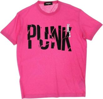 Dsquared2 Womens Punk Graphic T-Shirt In Pink