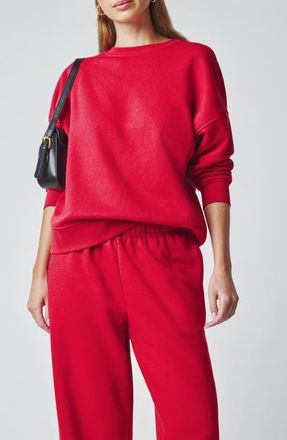 Florence By Mills Cozy Crush Oversize Sweatshirt in Lucky Red at Nordstrom, Size Xx-Small
