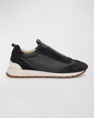 Brunello Cucinelli Monili Laceless Trainer Sneakers