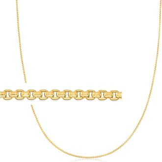 RS Pure by Ross-Simons 14kt Yellow Gold Round Box Chain Necklace