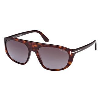 Tom Ford FT100252B Aviator Full Rim Sunglasses - Brown