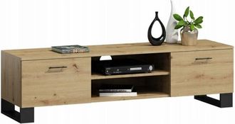 OEM Mobile Tv Klara 120 In Rovere Artigianale Per Il Soggiorno, Mensola Tv Mk