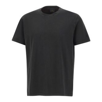 Paul & Shark Crew Neck T-Shirt - male - Paul & Shark - T-Shirts - Black - 2XL - Tops