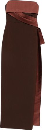 Roland Mouret Strapless Tie Detail Maxi Dress