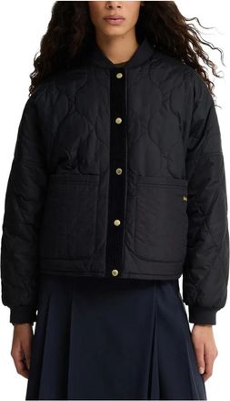 Barbour Ravenshill Reversible Quilted Jacket - Dames - Bomber jackets - Zwart - L - Polyester - Jassen