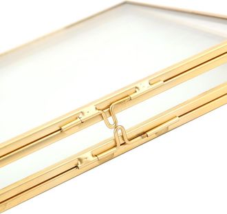 Infinite Soporte Para Plantas Con Clip Y Doble Cristal Marco De Cobre Dorado De 14 X 16 X 1,5 Cm Para Guardar Hierbas Y Flores Secas Decoraci&oacute;n Del Hogar