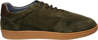 Pollini Schoenen, Heren, Groen, 39 EU, Su&egrave;de, Sneaker Camoscio