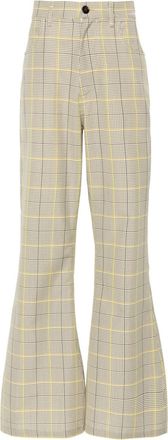 Marni microcheck trousers - men - Polyester/Virgin Wool - 48 - Yellow