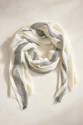 Elizabeth Gillett Fringed Stripe Scarf