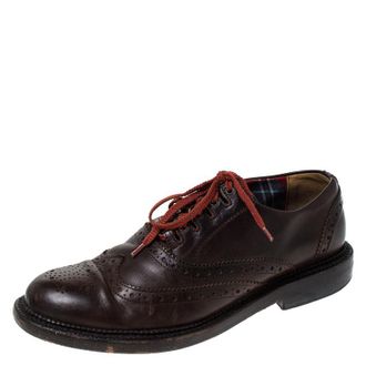 Dsquared2 Brown Brogue Leather Lace Up Oxfords
