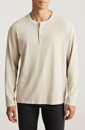 Mavi Cotton Blend Henley in Pelican at Nordstrom, Size Xx-Large