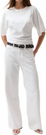 Pistola Denim Jadyn Low Slung Palazzo Jean In Vivid White