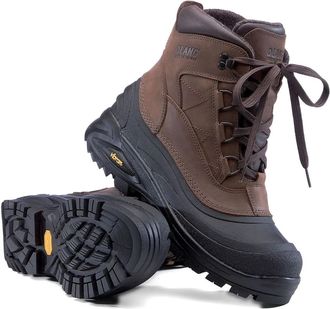 Olang Pegaso OC Tex 85 leather lace-up hiking boots - unisex - Calf Leather/Virgin Wool/Rubber - 46 - Brown