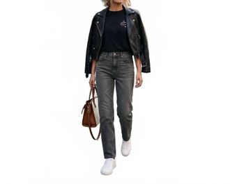 Eddie Bauer Authentic Voyager High Rise Straight Jeans In Washed Black