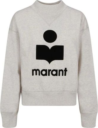 Isabel Marant Hoodies & sweatvesten, Dames, Wit, XS, Katoen, Cotton Moby Sweatshirt met Logo