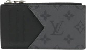 Louis Vuitton Pre-owned Wallets, male, Black, Size: ONE SIZE Pre-owned Monogram Eclipse Reverse coin card holder