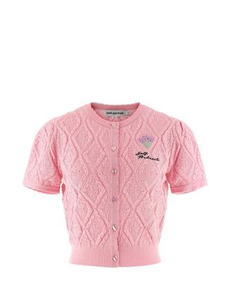 Self Portrait Pointelle Knit Top