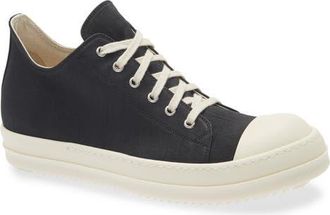 Rick Owens Low Top Sneaker in Black/Milk/Milk at Nordstrom, Size 12Us
