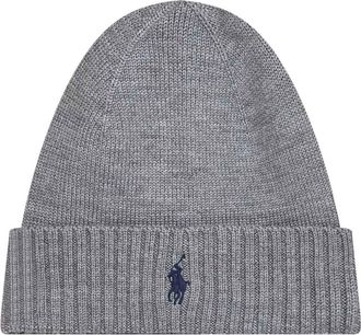 Polo Ralph Lauren Berretto in lana con Pony iconico - - Accessories - Uomo - Grigio - ONE SIZE