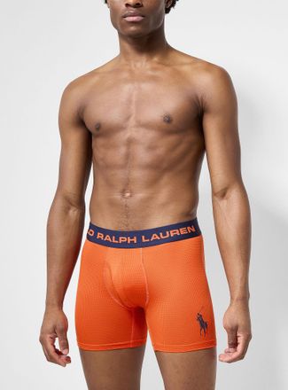 Polo Ralph Lauren Mens 5 logo micro-perforated boxer brief Recycled nylon