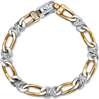 Pompeii3 Mens 14k Gold (31gram) or Platinum (50gram) 9mm Diamond Bracelet 8.5