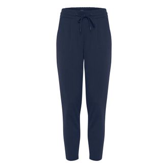 Ichi Ichi - Total Eclipse Cropped Slim-Leg Broek - Dames - Broeken - Blauw - Maat: M