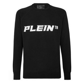 Philipp Plein Truien & Vesten, Heren, Zwart, M, Wol, Pullover Ronde Hals