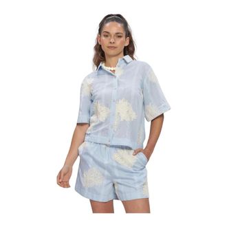 Y.A.S Y.a.s, Dames, Blouses & Shirts, Blauw, Maat: M