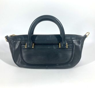 Louis Vuitton Black Noir Epi Leather Handbag Tote Bag (Pre-Owned)