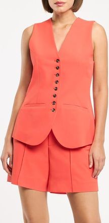 Cinq &agrave; Sept Kallen Vest in Red Tangerine at Nordstrom, Size 12