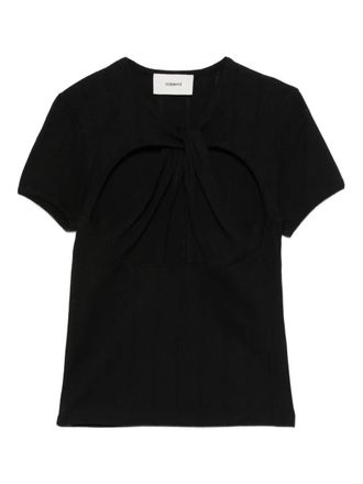 Coperni cut-out T-shirt - women - Organic Cotton - M - Black