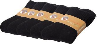 Generic Thermal Winter Wool Socks, Multi-Pack, Black and Grey, for Hiking, Skiing, Camping, Outdoor Activities, Keeps Warm All Winter (black)