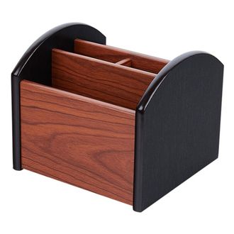 OEM Caja De Almacenamiento De Pl&aacute;stico Rojo Intenso Ounona Con Dise&ntilde;o De Vetas De Madera, Ideal Para Organizar El Escritorio, Con Unas Dimensiones De 7,5 