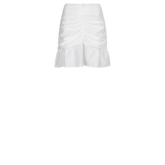 Dante6 Gerimpelde Drapey Mini Rok in Melkwit - Dames - Rokken - Wit - Maat: XS Viscose