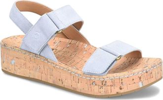 Born Womens Sloan Sandals In Grey Nuvola Suede