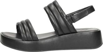 Mexx No&euml; Flat Sandalen - Dames - Sleehakken - Zwart - 42 EU - Schoenen