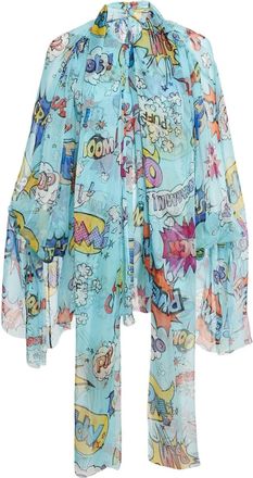 Dolce & Gabbana 2024 silk blouse - Blue