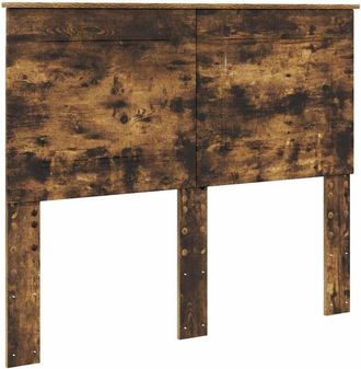 vidaXL Headboard with Headboard Smoked Oak 120 cm Engineered Wood vidaXL