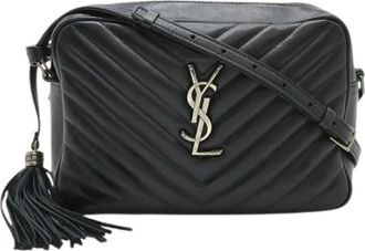 Saint Laurent Pre-owned Cross Body Bags, female, Black, Size: ONE SIZE Pre-owned Leather Shoulder Bag
